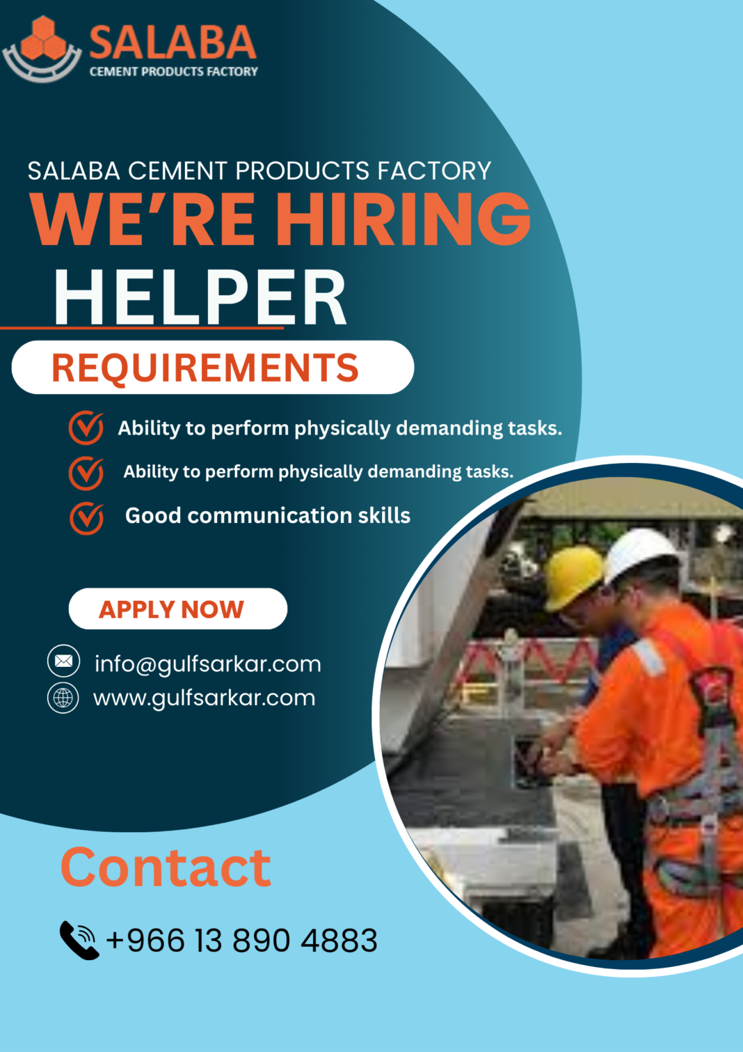 Factory Helper Job in Khobar