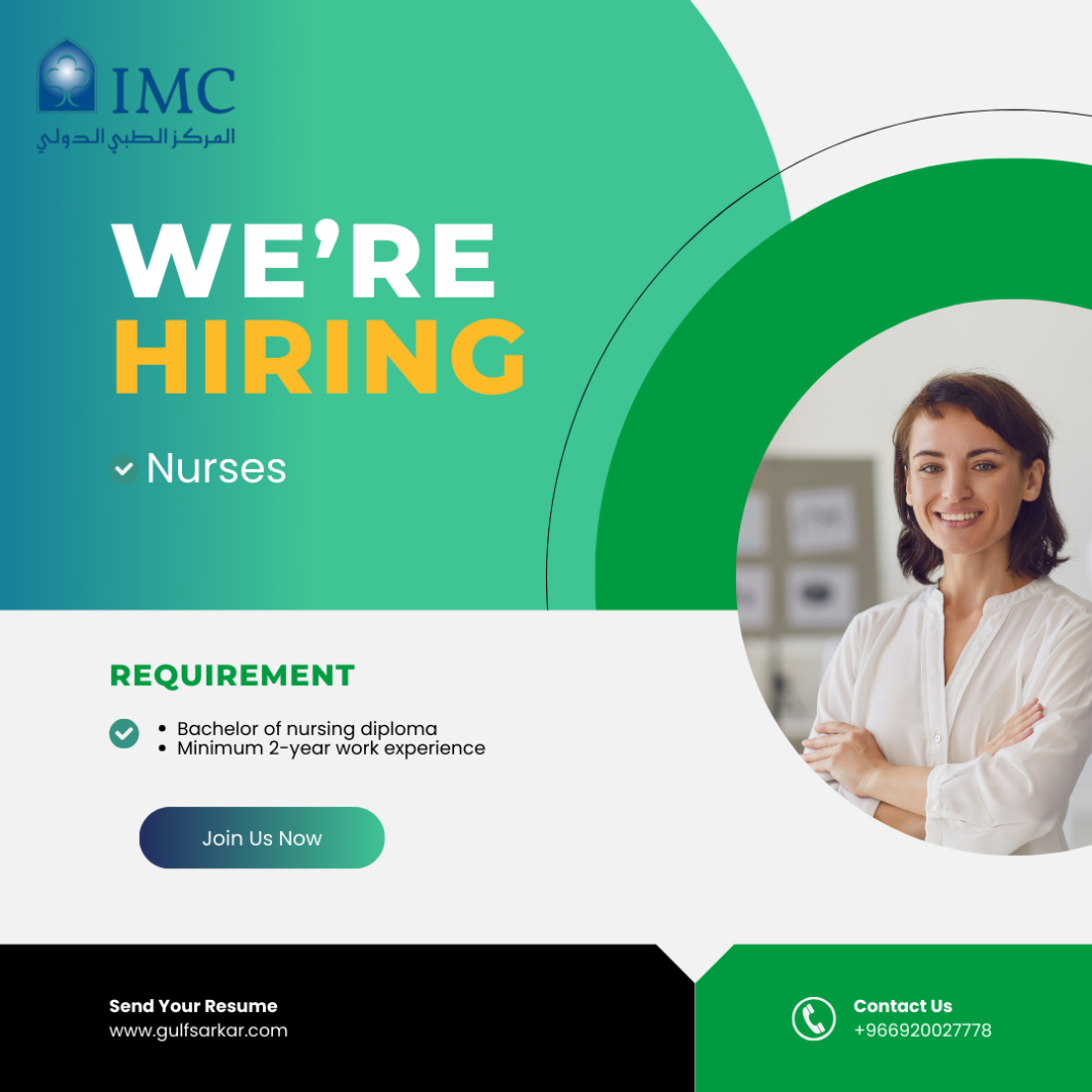 ICU Nurse Job in Saudi Arabia