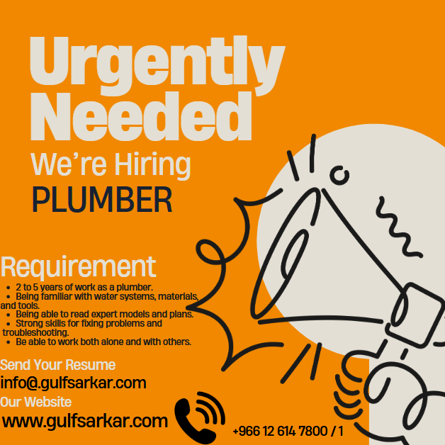Plumber Job In Makkah