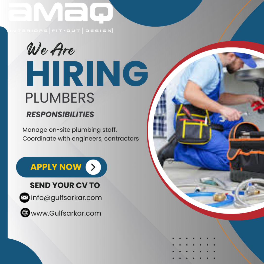 Plumbing Supervisor Jobs In Saudi Arabia