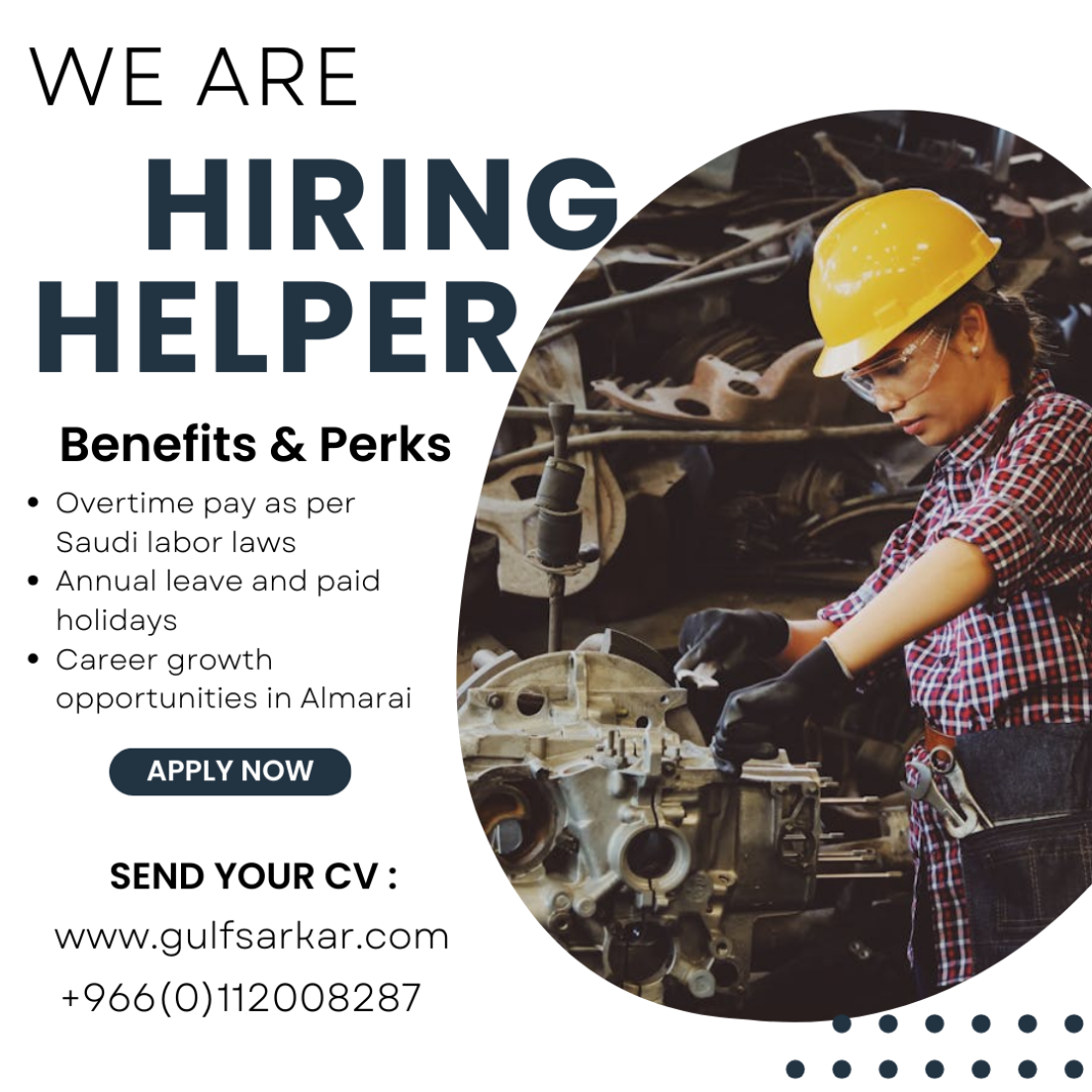 Almarai Helper Job in Saudi Arabia
