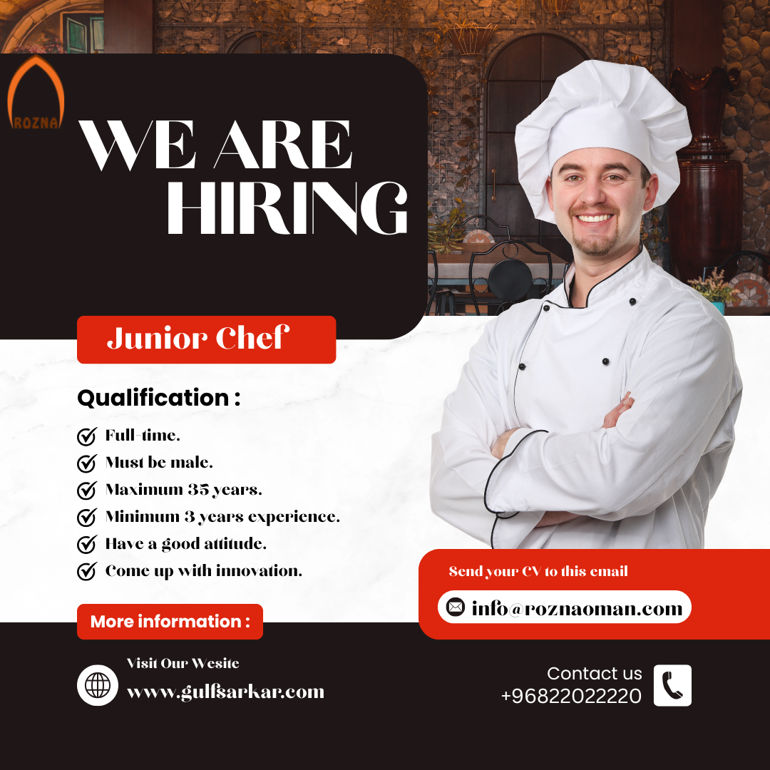 Junior Chef Job in Oman