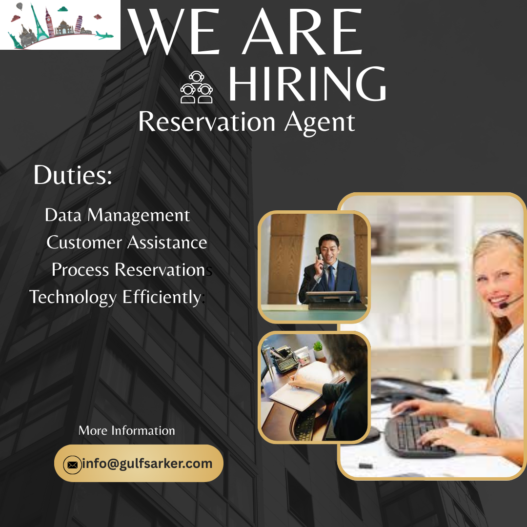 Reservation Agent Job In Saudi Arabia