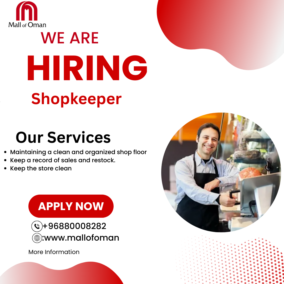 Shopkeeper Helper Job In Oman